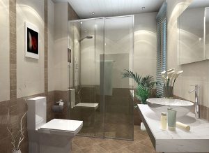 Shower room decoration effect diagram appreciation of a small space to create a full of happiness