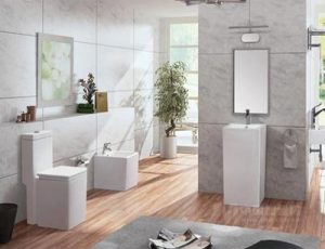 How should sanitary ware be maintained in the home