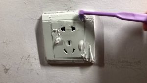 Switch, socket, lampshade clean