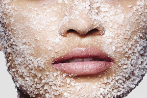 A little salt can actually have a cosmetic effect on cleaning pores and balancing oil excretion