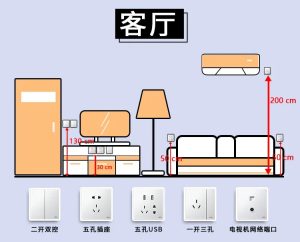 Home installation switch socket size height