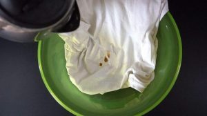 How do I get rid of the blood stains on my clothes?