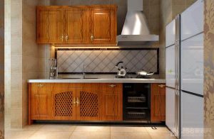 Kitchen solid wood cabinets dehumidification points to make solid wood cabinets longer life