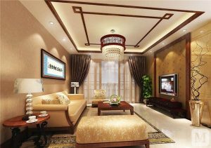 Ceiling material selection of good living room can be installed well