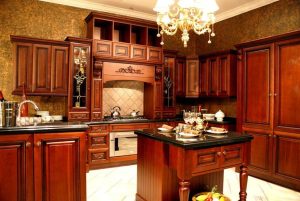 Kitchen solid wood cabinets dehumidification points make solid wood cabinets longer life