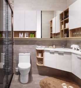 The ubiquitous storage of the bathroom with large bottom