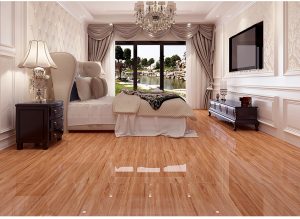 Bedroom wood grain tile door closing effect, bedroom wood grain tile picture complete