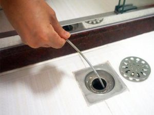 A clever way to unclog a floor drain